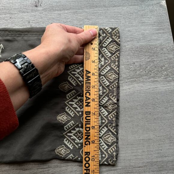 NWT Odd Molly Embroidered Pull On Wide Leg Pants Grey 1 or small - Picture 13 of 14